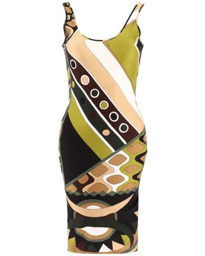 Emilio Pucci Printed Lycra Short Dress - Black