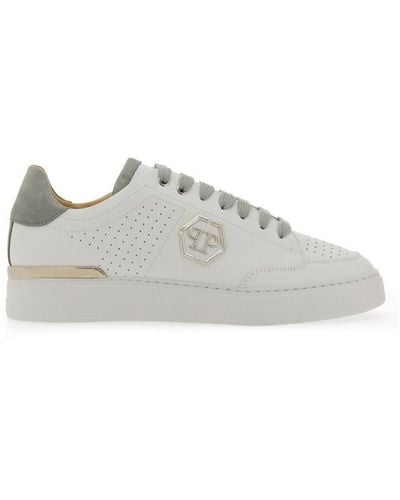 Philipp Plein Leather Sneakers - White