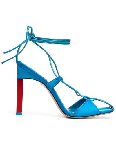 The Attico Adele 105mm Lace-up Sandals - Blue