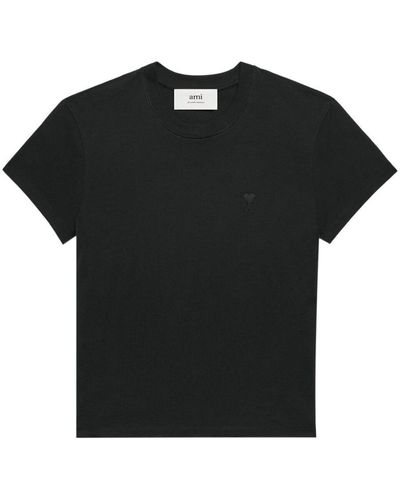 Ami Paris Cotton T-Shirt - Black