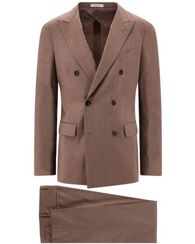 Boglioli Double-breasted Closure With Buttons Suits - Brown