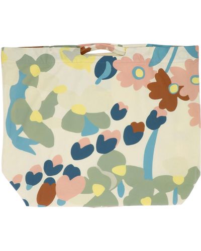 Aspesi Handbag With Flowers - Blue