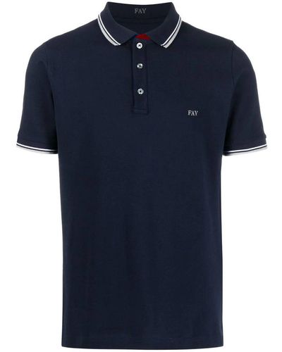 Fay T-Shirts And Polos - Blue
