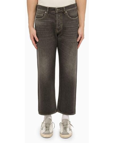 Golden Goose Washed Cropped Jeans - Gray