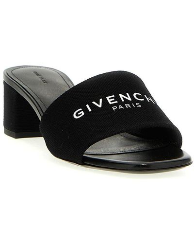 Givenchy 4g Canvas Mules - Black