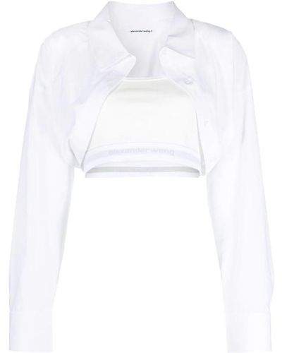 Alexander Wang Layered Cropped Shirt - White