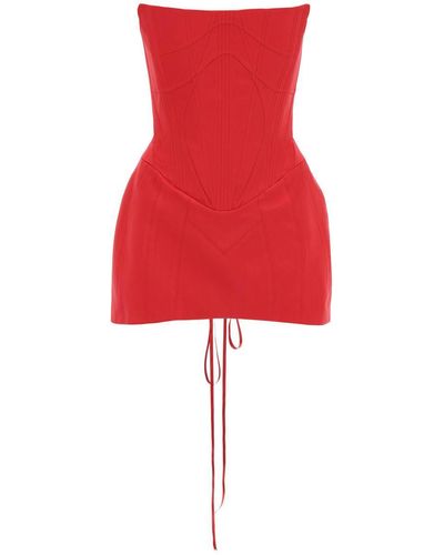 Dilara Findikoglu Dress With Corset corseted Bubble - Red