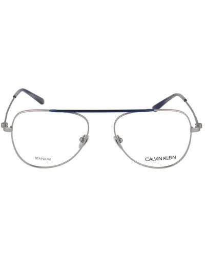Calvin Klein Metal Glasses - White