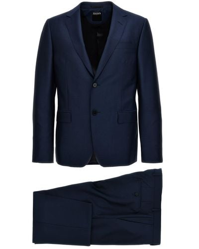 Zegna Wool And Mohair Dress Completi - Blue