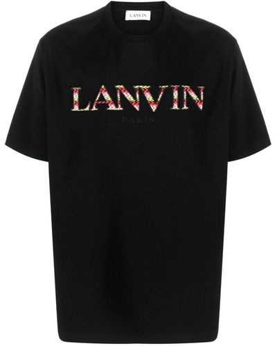Lanvin Embroidered Logo T-shirt - Black
