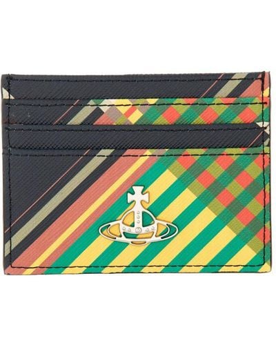 Vivienne Westwood Card Holder With Logo - Gray