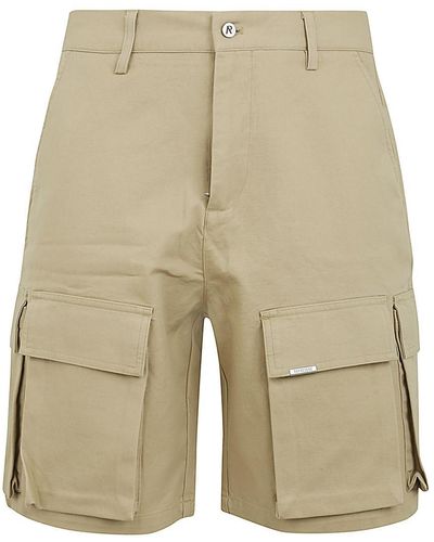 Represent BAGGY Cotton Cargo Shorts Clothing - Natural