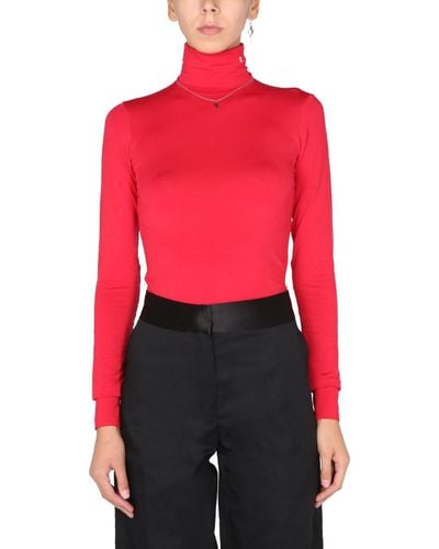 Raf Simons Turtle Neck Sweater - Red
