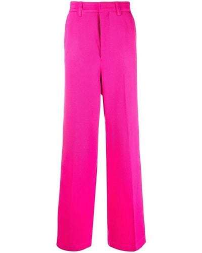 Ami Paris Ami Paris Wide-leg Tailored Trousers - Pink