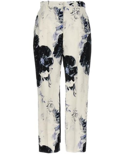 Alexander McQueen Chiaroscuro Trousers - White