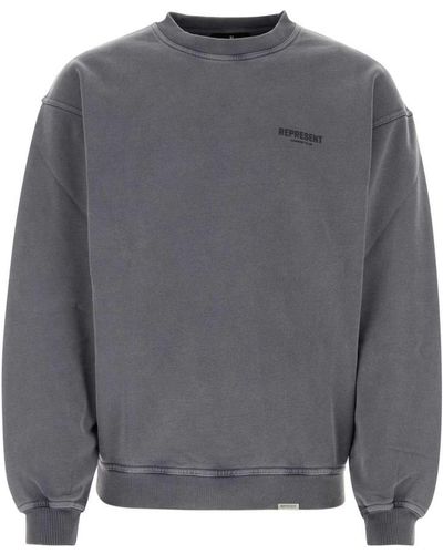Represent Charcoal Cotton Sweatshirt - Grey