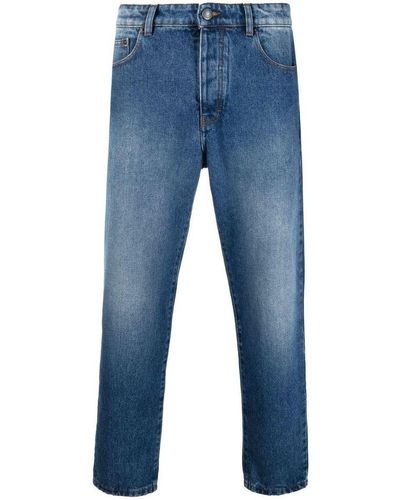 Ami Paris Straight Fit Denim Jeans - Blue