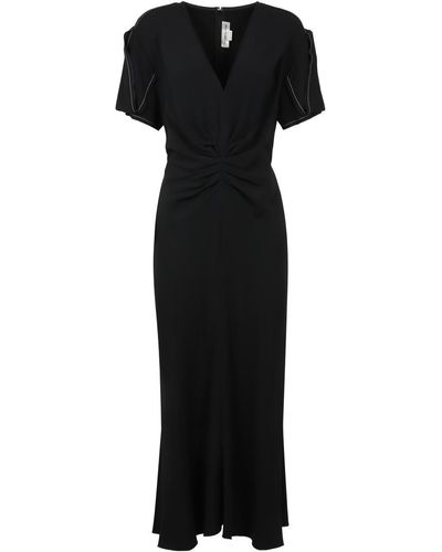 Victoria Beckham Stretch Viscose Dress - Black