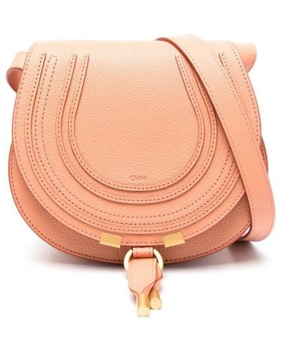 Chloé Marcie Small Leather Crossbody Bag - Pink