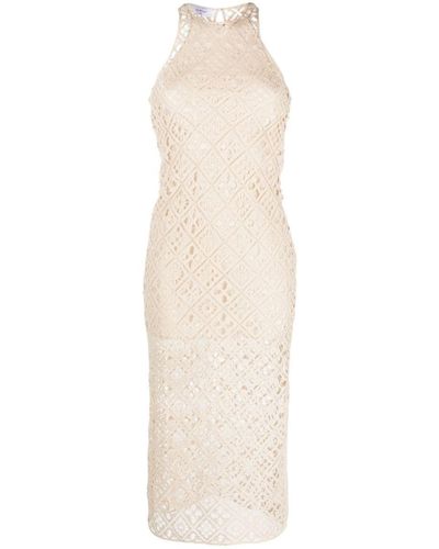 Off-White c/o Virgil Abloh Arrows Crochet Midi Dress - White
