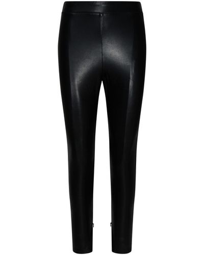 Michael Kors Leather-effect leggings - Black