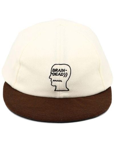 Brain Dead "Training" Flannel Cap - White
