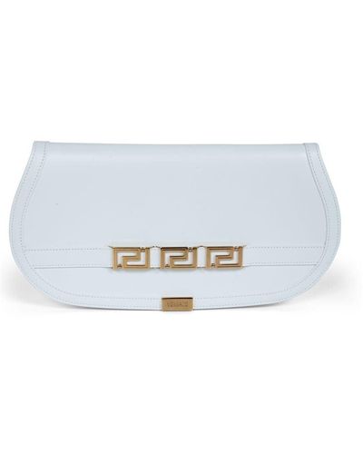 Versace Leather Clutch: Cow Leather - White