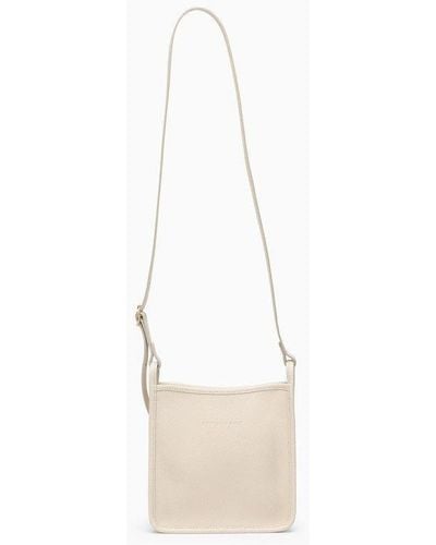 Longchamp Le Foulonné S Paper-Coloured Shoulder Bag - White