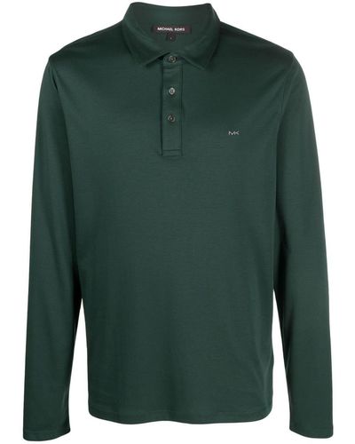 Michael Kors Logo-embroidered Cotton Polo Shirt - Green