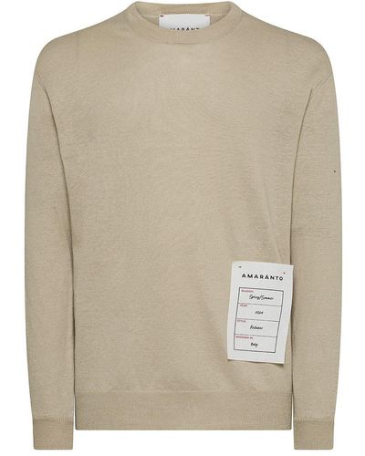 Amaranto Label Detail Shirt - Natural