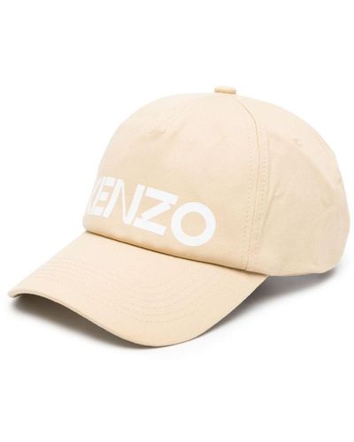 KENZO Logo-print Cotton Baseball Cap - Natural