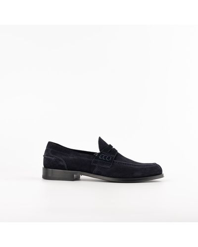 Tagliatore Blue Suede Loafer