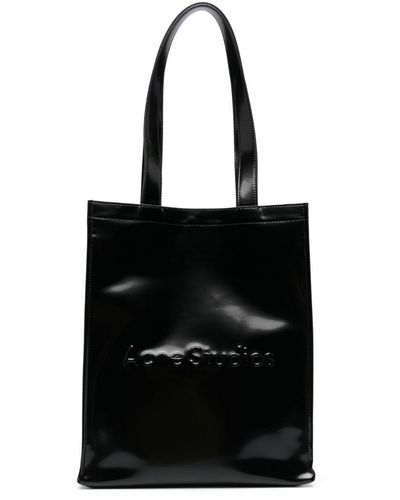 Acne Studios Faux Leather Tote Bag - Black