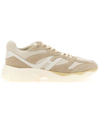 Hogan H665 Leather Sneakers - Natural