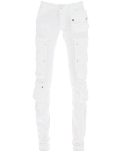 DSquared² Trumpet Cargo Trousers For - White