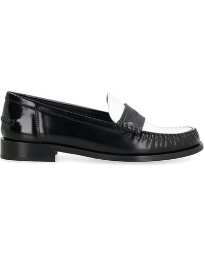 Ferragamo Leather Loafers - Black