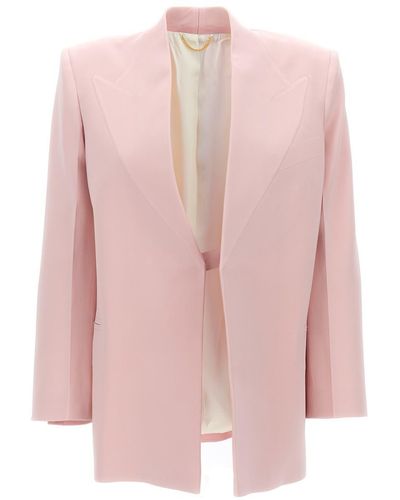 Victoria Beckham Single-breasted Blazer Jacket Jackets - Pink