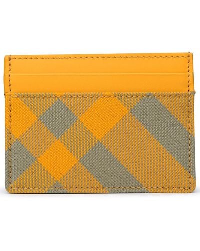 Burberry Wool Blend Card Holder - Orange