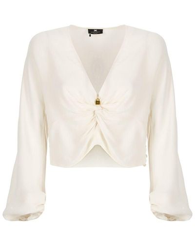 Elisabetta Franchi Shirts Ivory - White