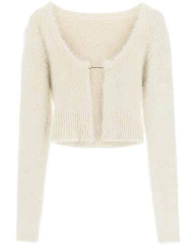 Jacquemus 'la Maille Neve' Cropped Top - Natural