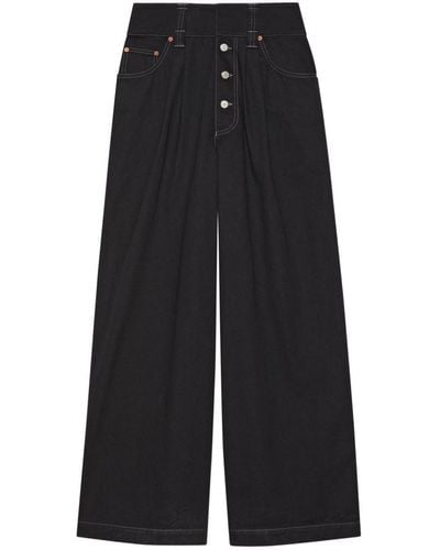 Gucci Oversized Denim Cotton Jeans - Black