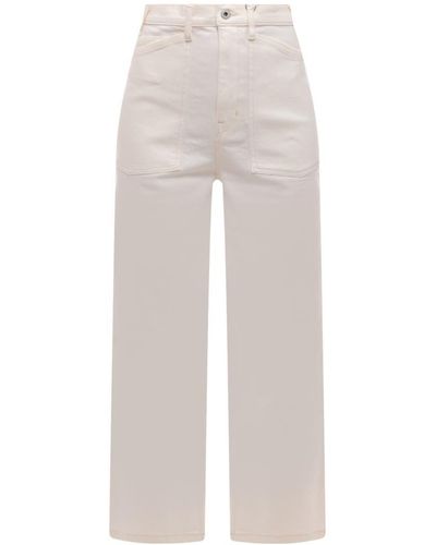 KENZO Cotton Drill Jeans - White