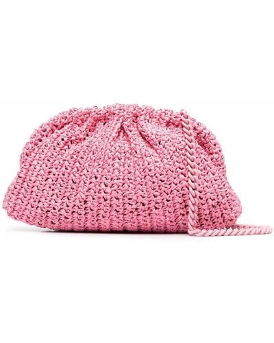 Maria La Rosa Game Crochet Solid Bag Bags - Pink