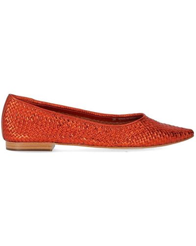 Strategia Liya Orange Ballet Flat Shoe - Red