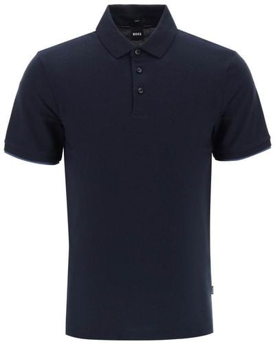 BOSS Phillipson Slim Fit Polo Shirt - Blue