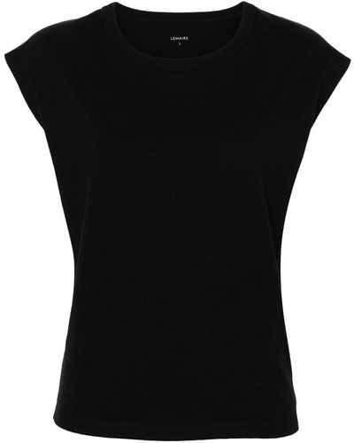 Lemaire Cap Sleeve T-shirt Clothing - Black