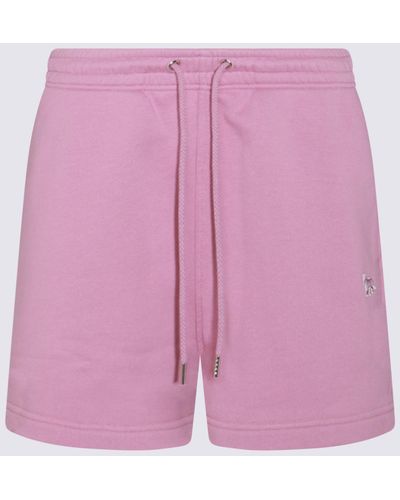 Maison Kitsuné Cotton Shorts - Pink