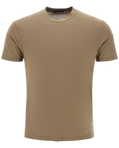 Tom Ford Cottono And Lyocell T-Shirt - Brown