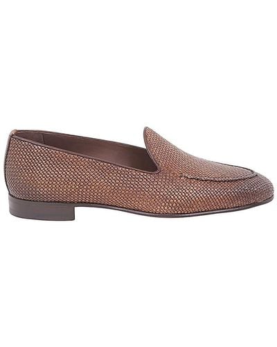 BERWICK  1707 Trenz Crust High Loafers Shoes - Brown
