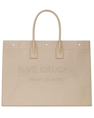 Saint Laurent Shopping Bags - Natural